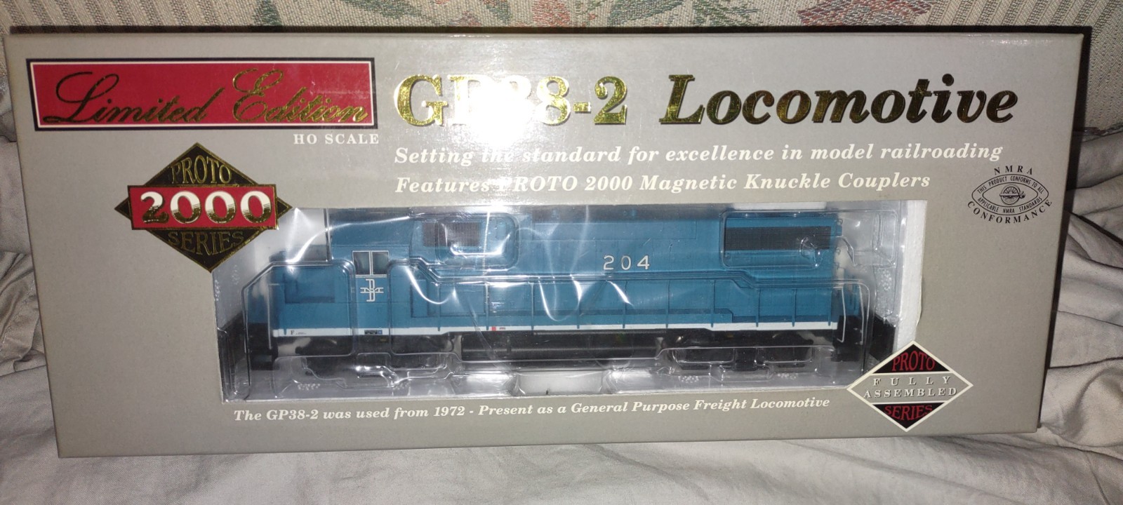 LL#30776 EMD GP38-2 Loco,B&M#204, 2nd Gen P2K (DCC 8-pin MB), NIB