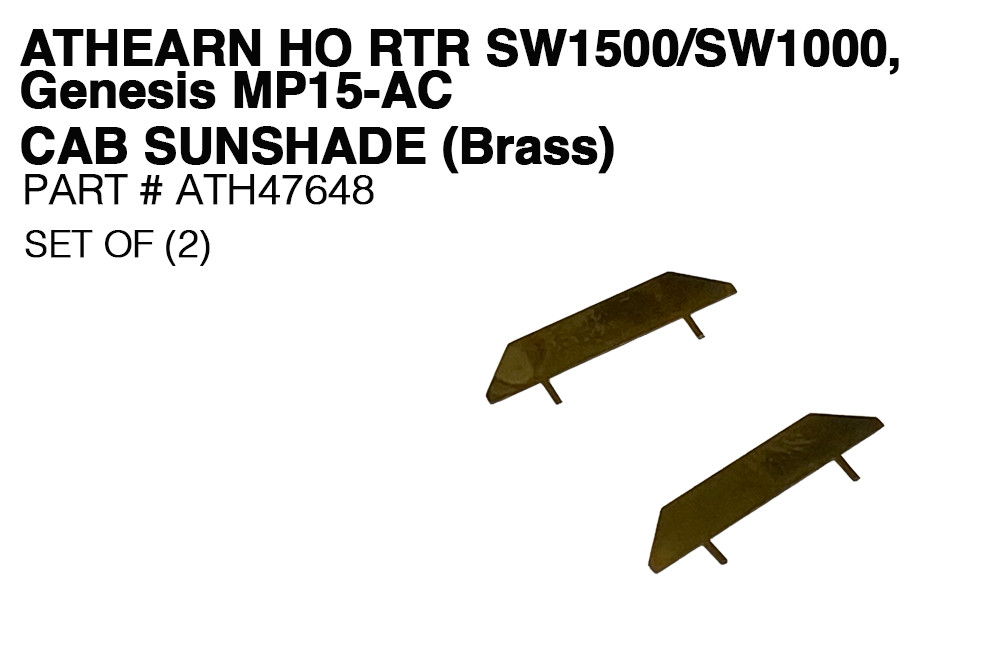 Athearn HO SW1000/SW1500, MP15-AC locomotive Part #ATH47648 – Cab Sunshade – New