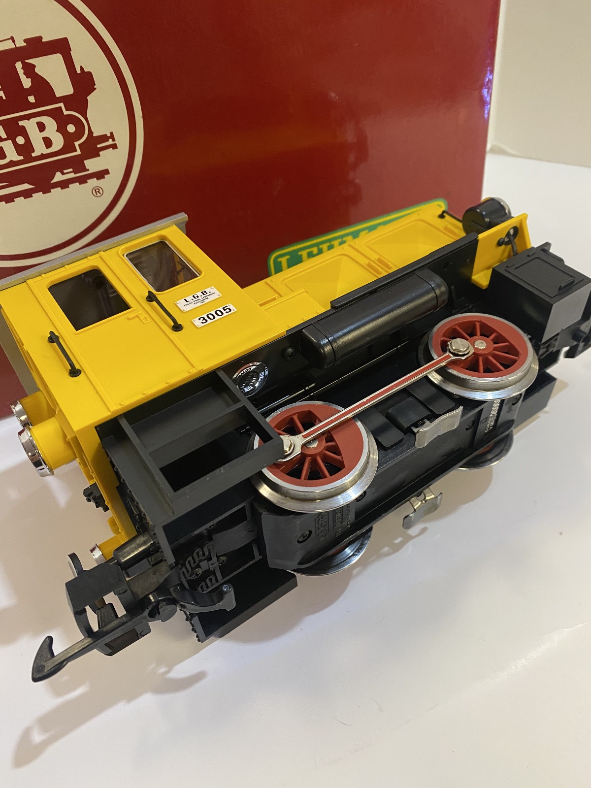 LGB 2090N – Yellow G-Scale Locomotive – # 3005 Loco In Box – Lehmann