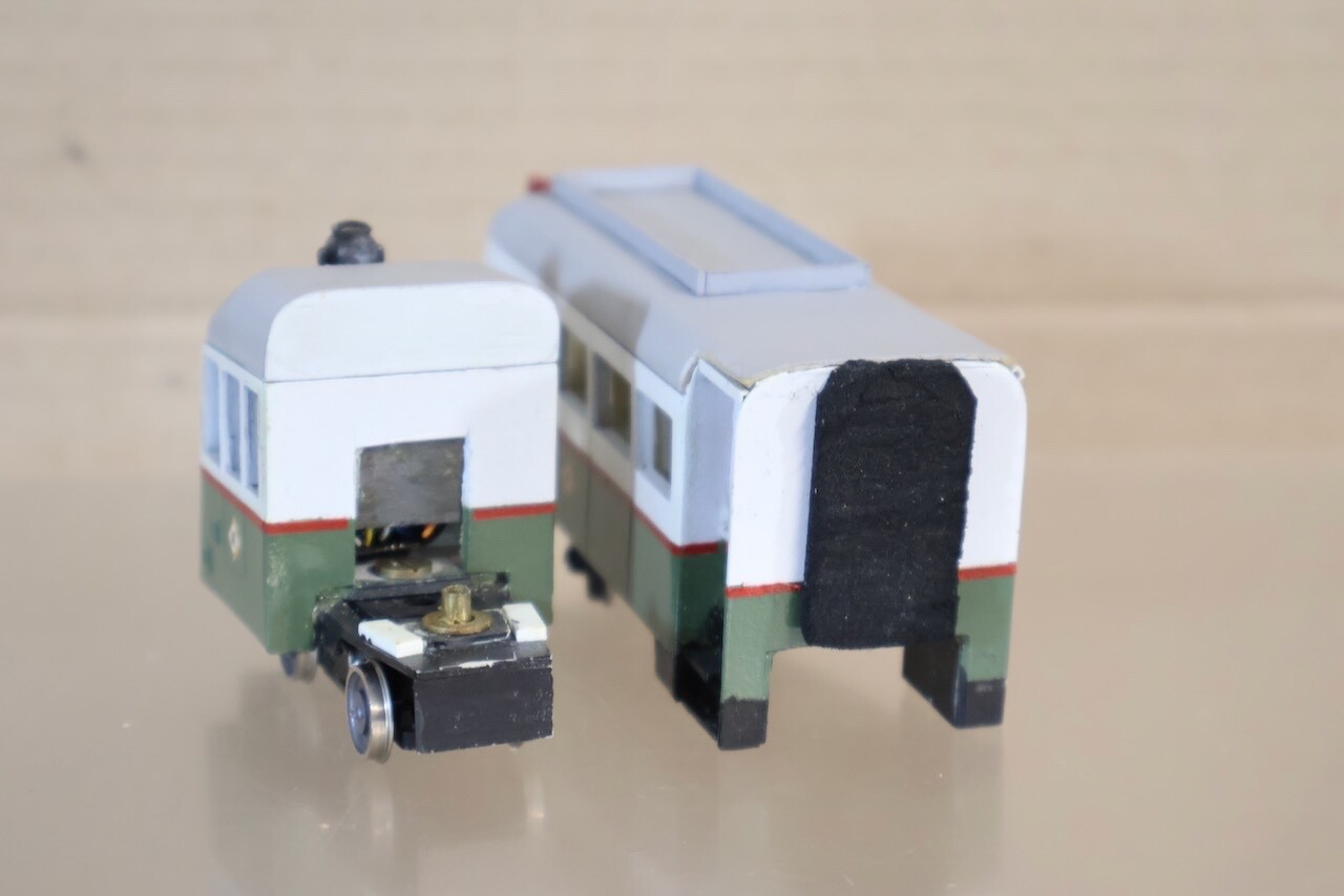 KIT SCRATCH BUILT O-16.5 NARROW GAUGE MKS ARTICULATED RAILCAR BUS LOCO om