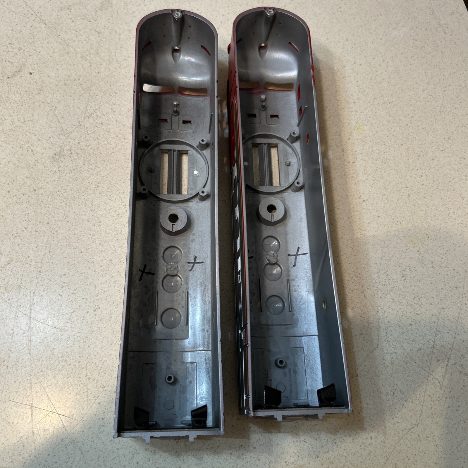 2 Lionel Santa Fe F-3 Diesel O Gauge Shell Only Red And Silver LLC New Nice