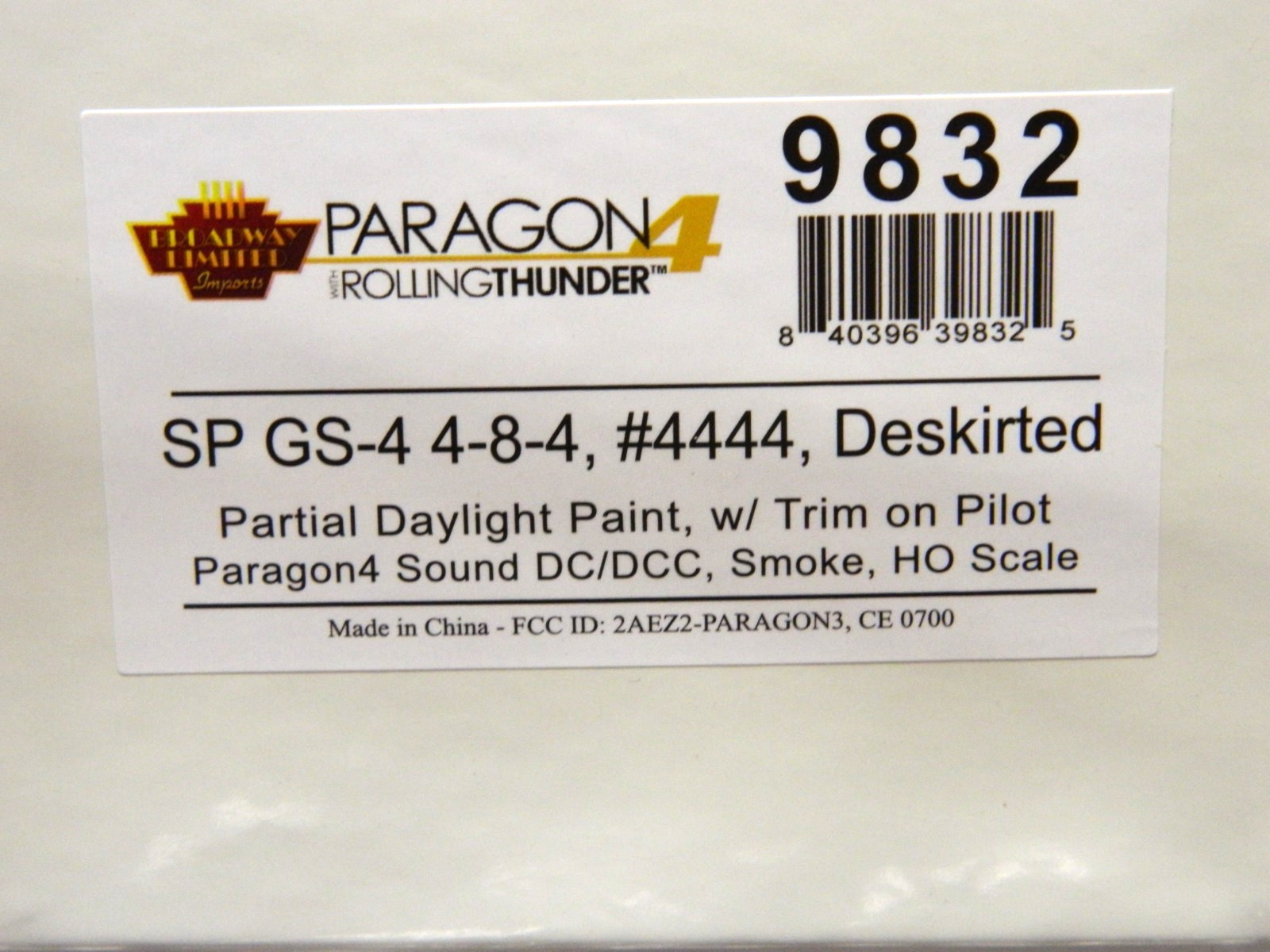 HO, BLI #9832,SP GS-4#4444,new run,,brand new,DC/DCC,snd,smoke,factory new