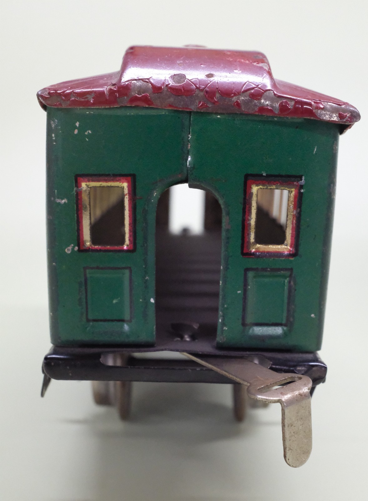 Ives Prewar O Gauge 3258 Loco, 551 Coach, & 552 Parlor Car. Tested Runs Good