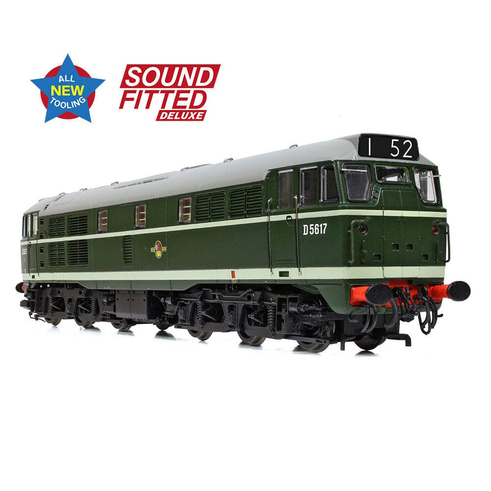 Bachmann 35-801ASFX OO Gauge Class 30 D5617 BR Green (Late) DCC SOUND DELUXE