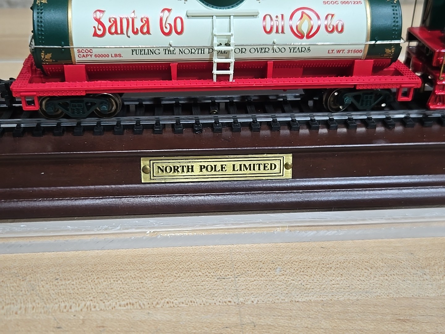 Franklin Mint HO Train North Pole Limited Steam Locomotive Tender Car Track Case