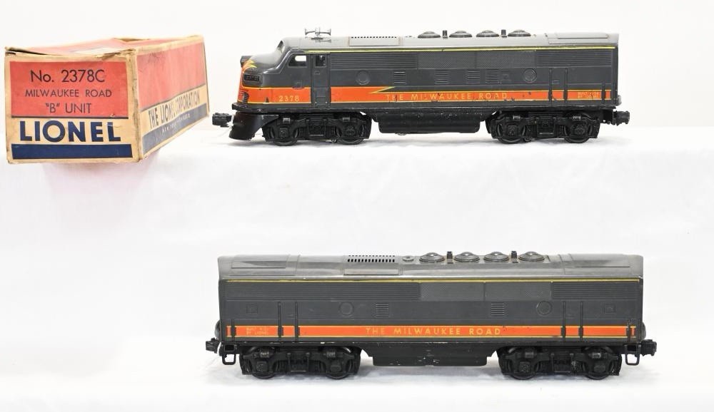 LIONEL 1956 POSTWAR 2378 2378C MILWAUKEE ROAD F3 A&B DIESEL O GUAGE w/OB EX!!