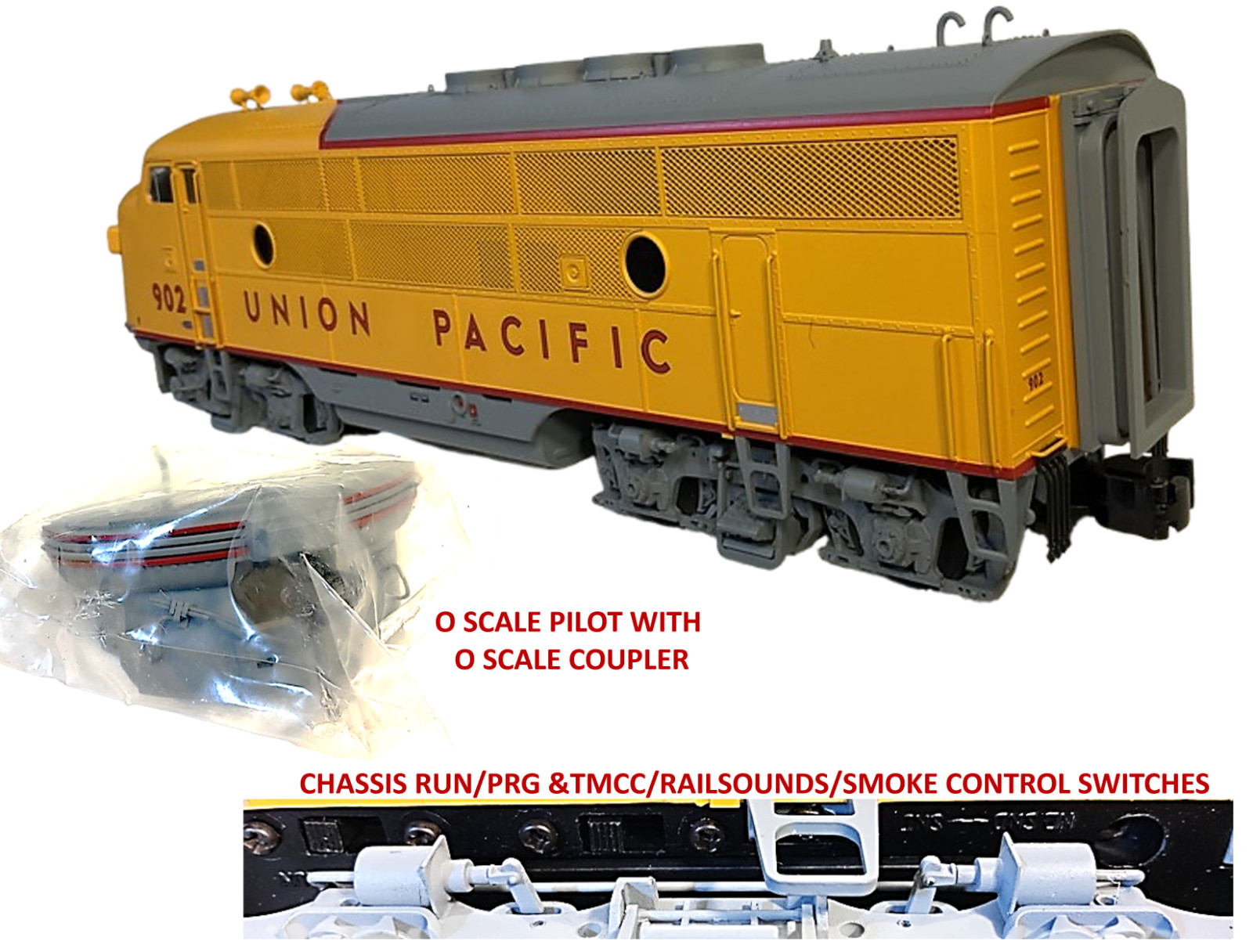 ATLAS O SCALE UNION PACIFIC F3 PHASE II POWERED A & B (BOTH) TMCC RAISOUNDS LNC8