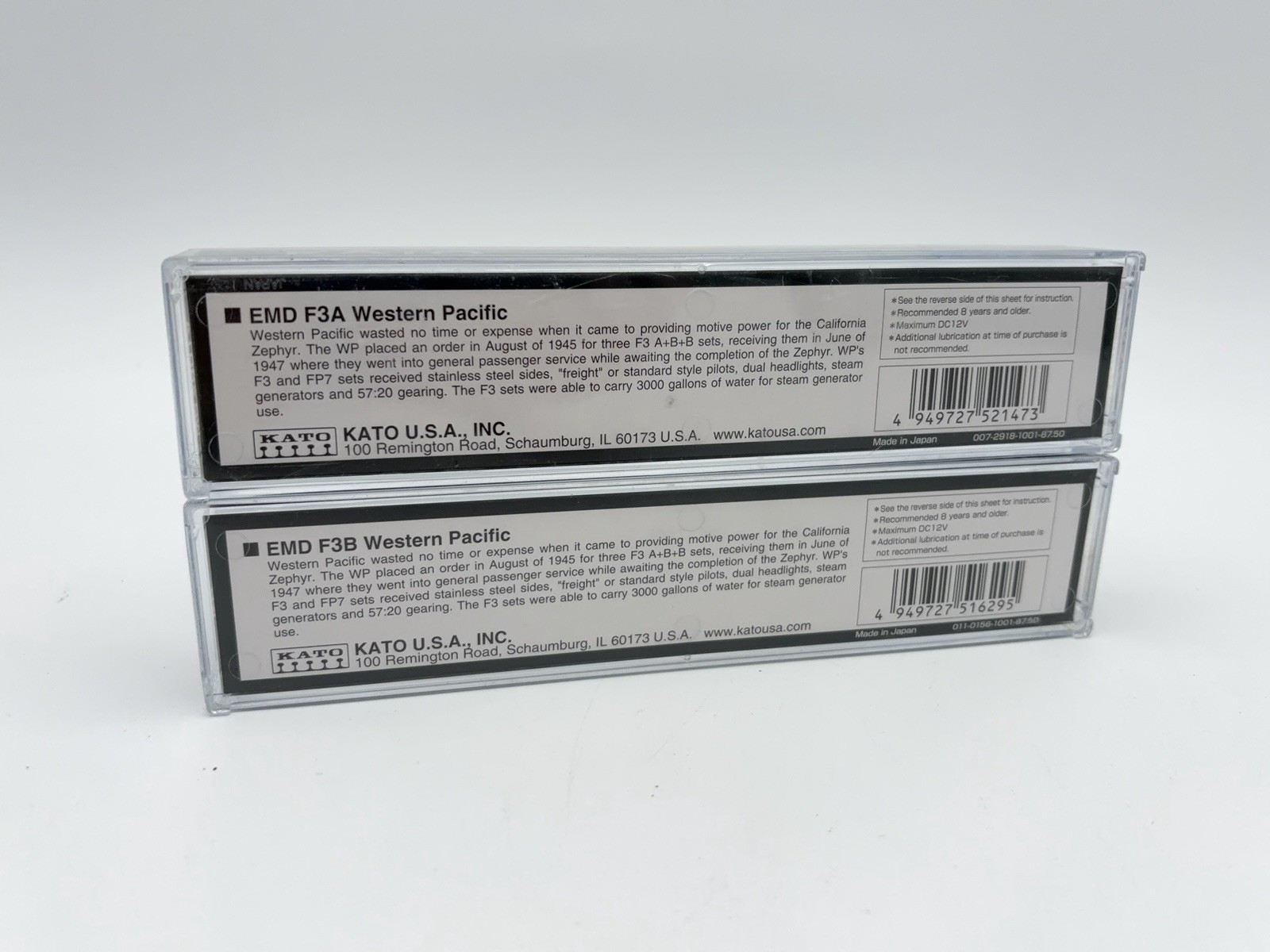 KATO – N – WP Western Pacific F3A/F3B Diesel Set #801A -Train 176-1204, 176-1208