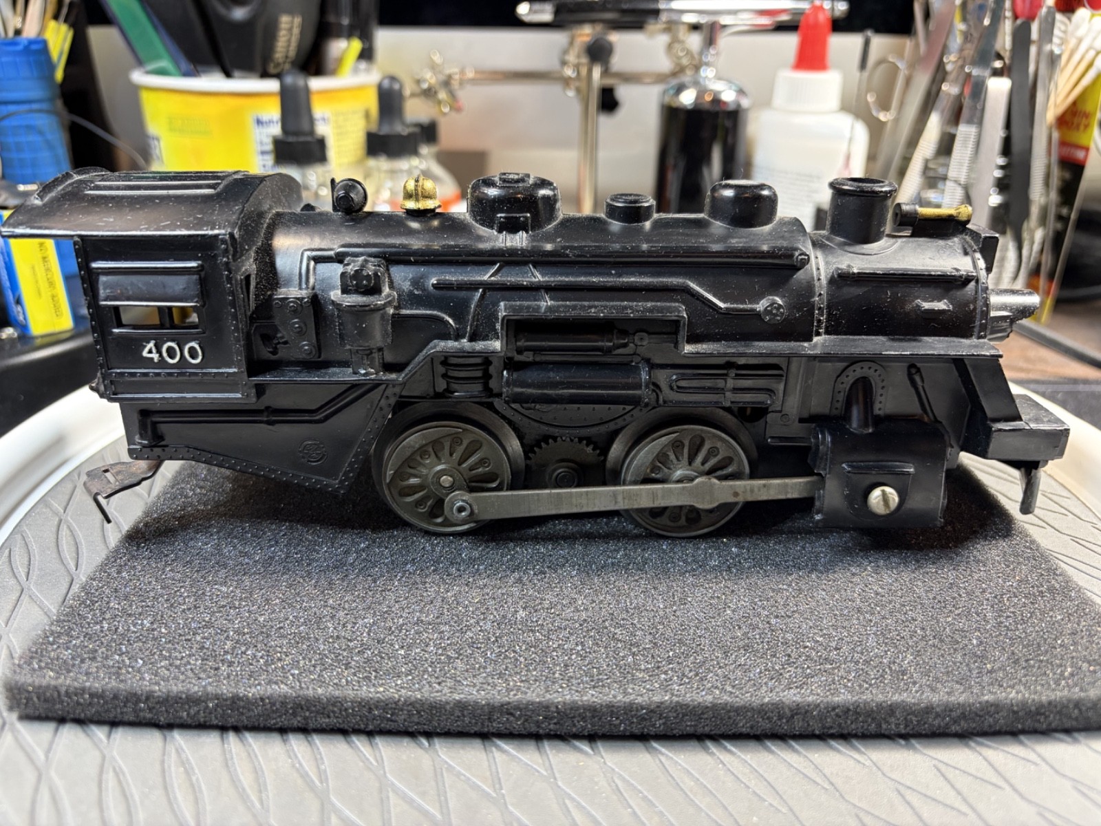 Marx 400 Steam Locomotive with NYC tender (Runs, See Description)