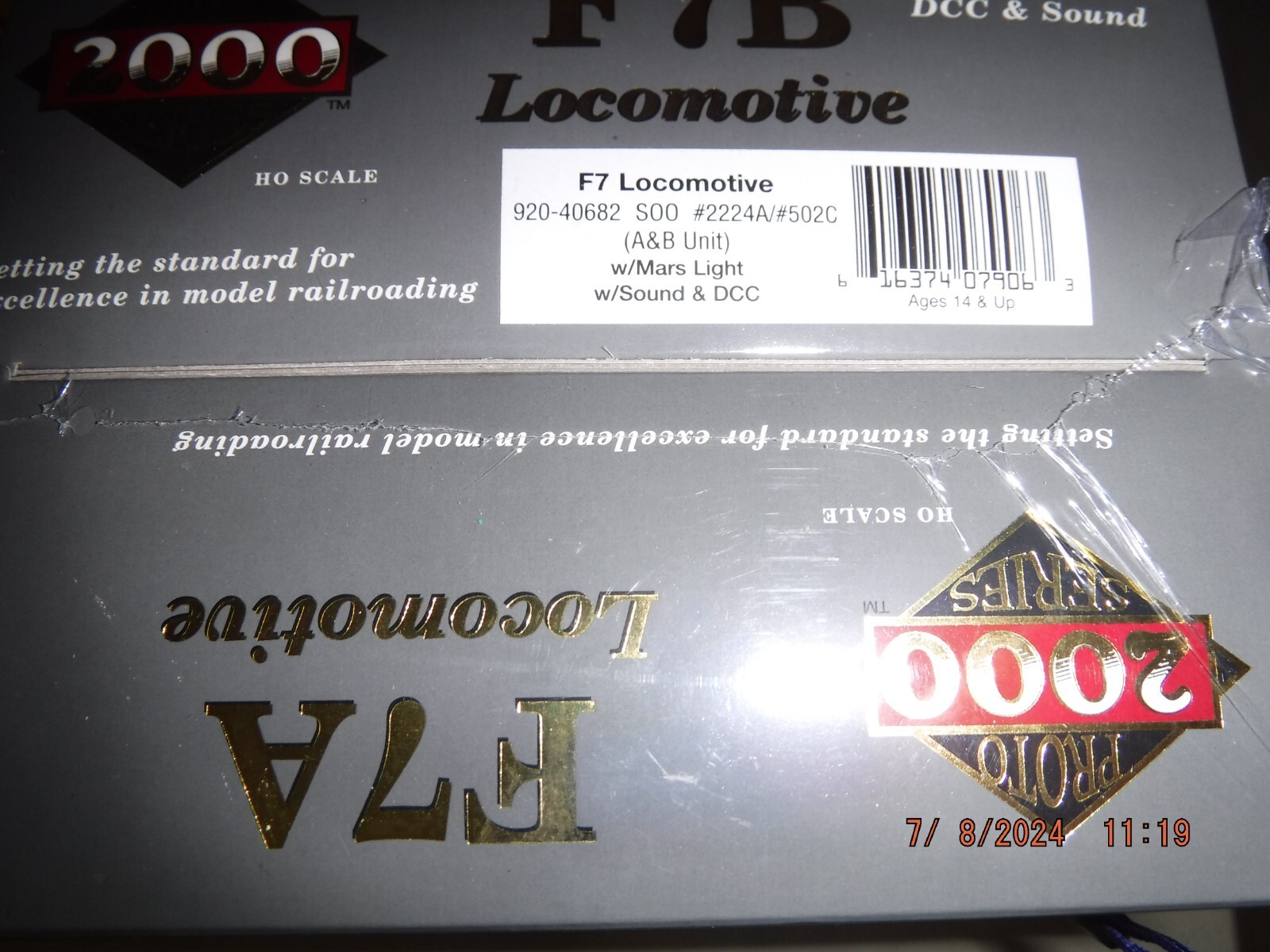PROTO 2000 HO SOO LINE F7A &F7B LOCOMOTIVE #2224A/502C (A&B UNIT) SET-NEW SEALED
