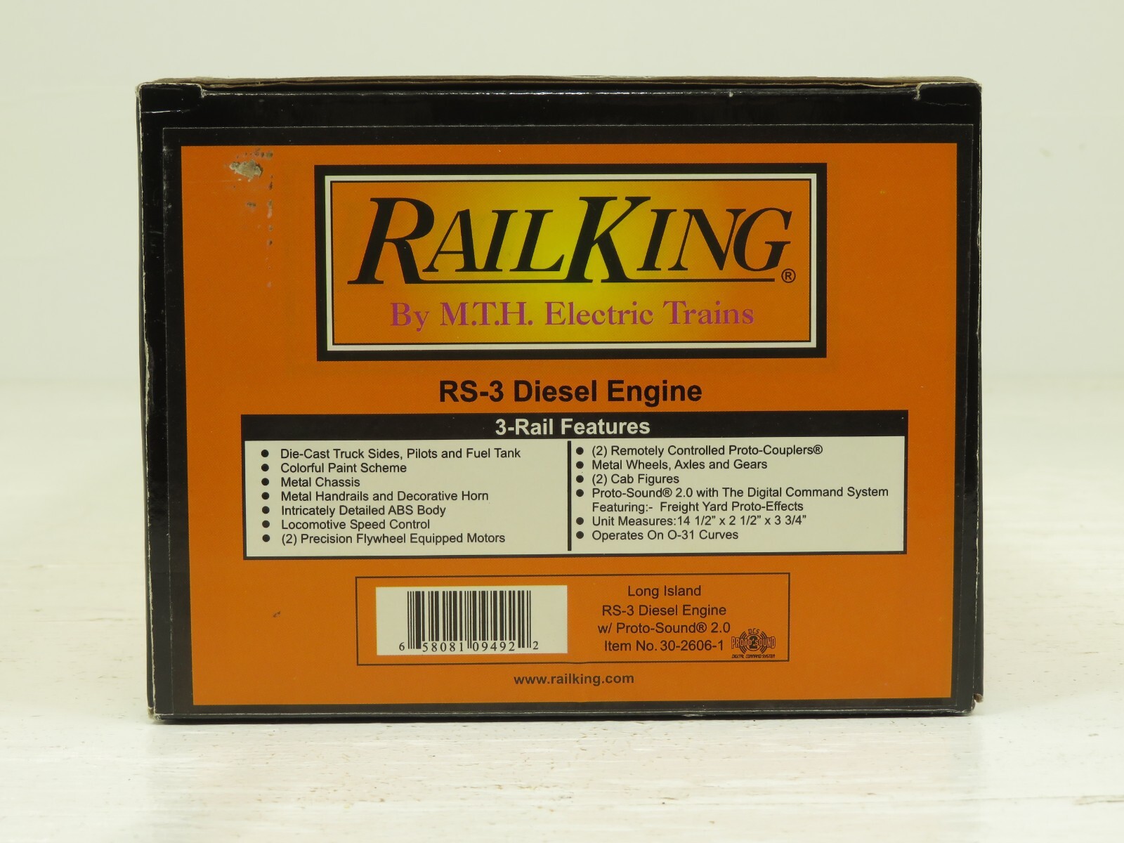 MTH 30-2606-1 Long Island RS-3 Diesel w/Proto 2.0 NIB