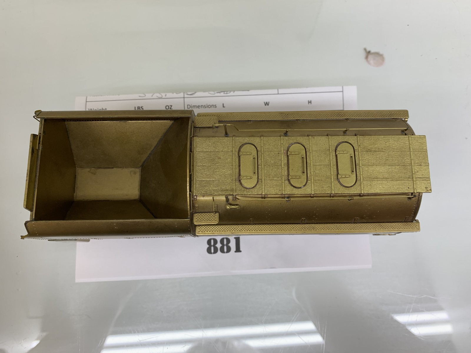 881 Sunset Models Sam Hong Sa Union Pacific 9000 Tender Only O Scale 1:48 Brass