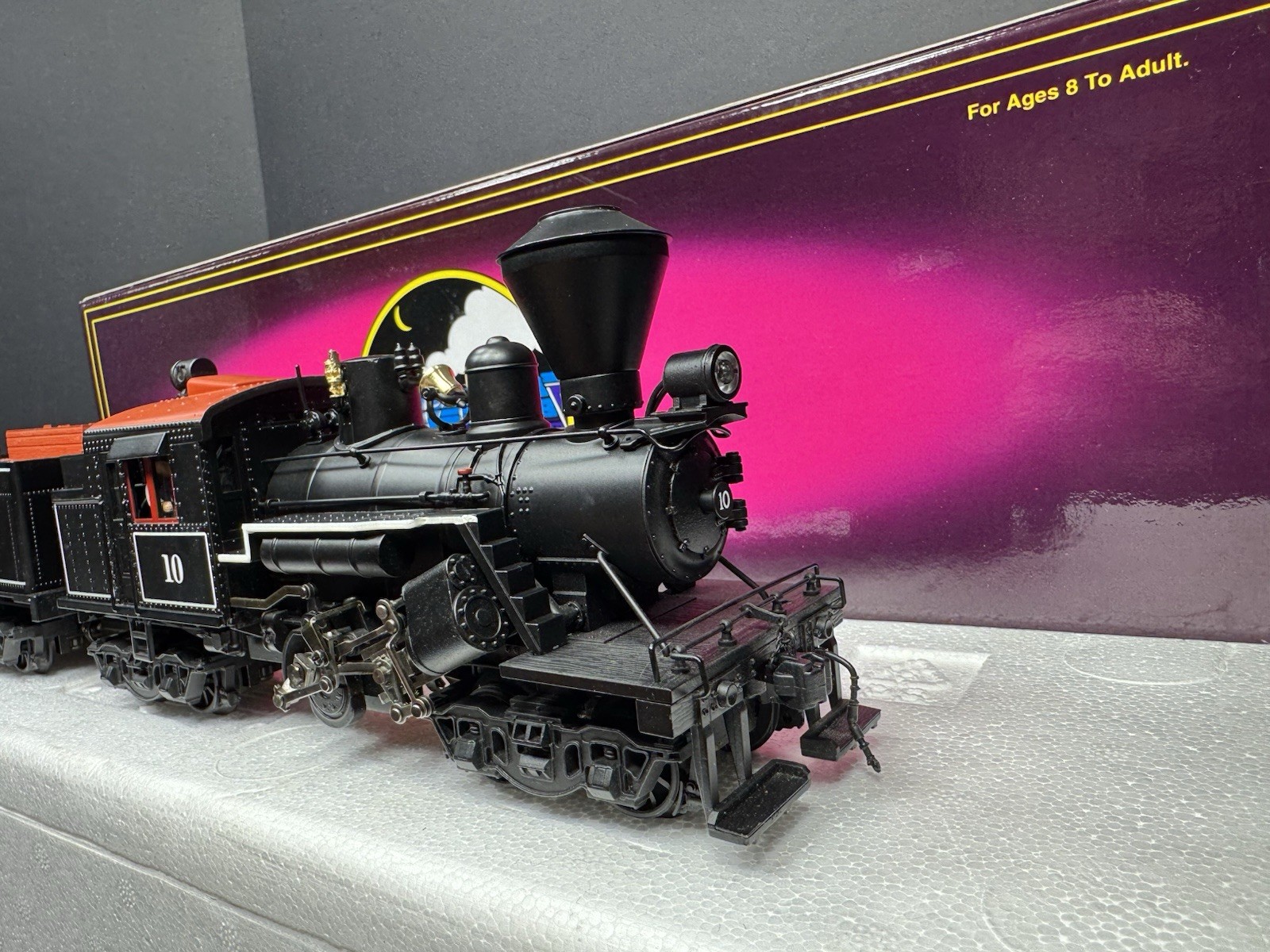 MTH 20-3039-1 Hillcrest Lumber Clmax logging steam engine #10 PS2 BCR LNIB