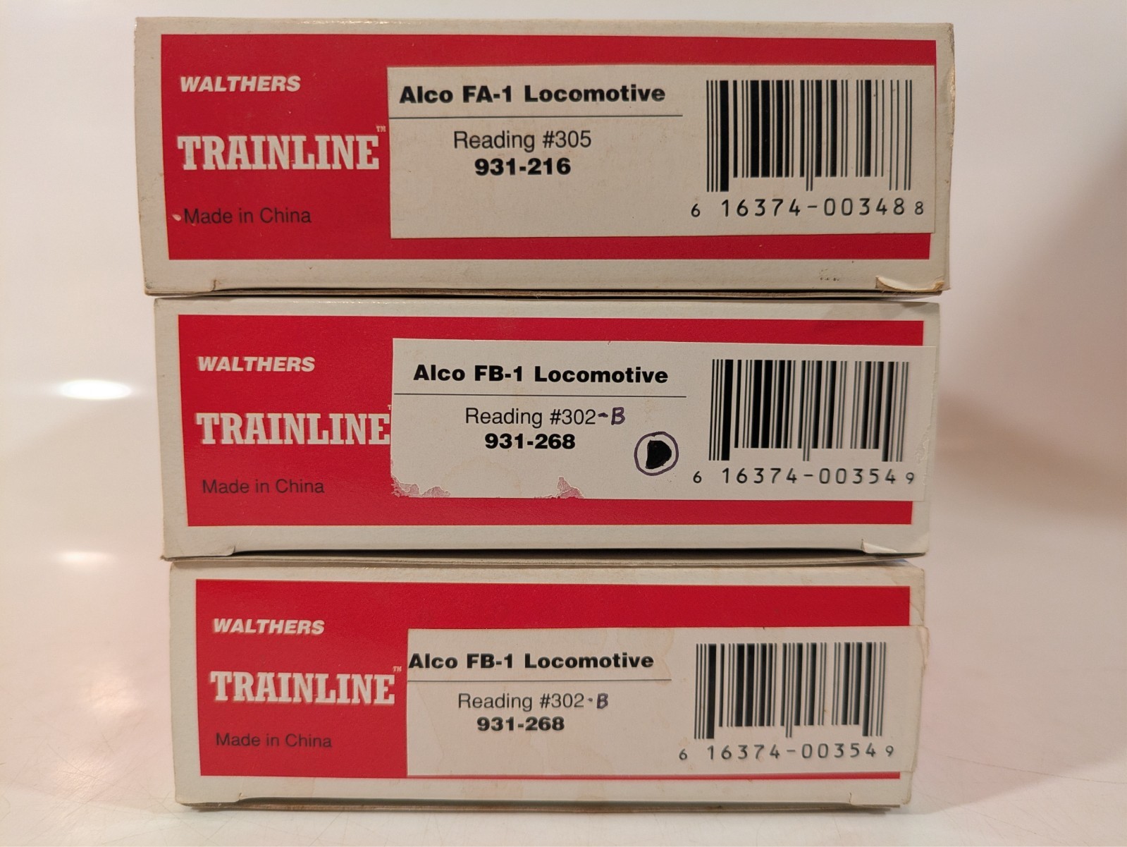HO Alco FA1/FB1/FB1 Set (All Pwd) Reading DC NIB NOS # 931-216/68/8