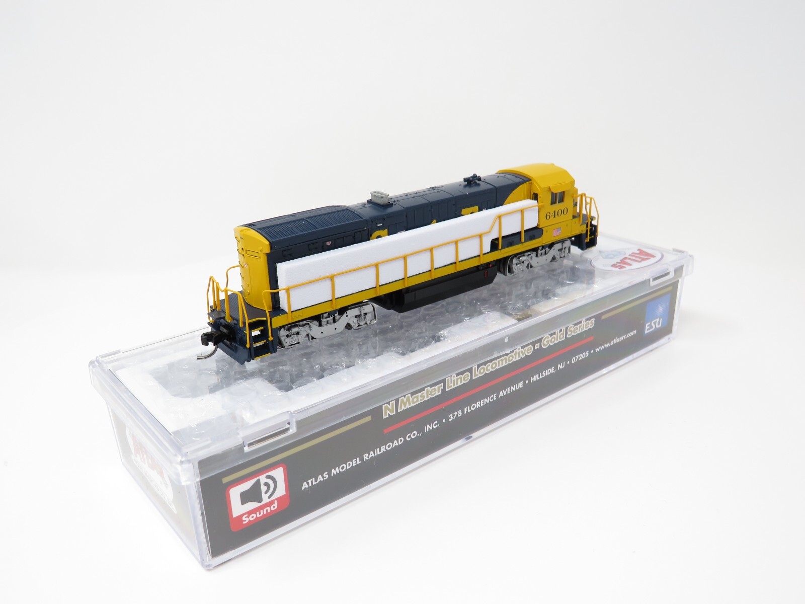 Atlas N 40005459 DCC ESU LokSound Santa Fe Warbonnet GE B23-7 Diesel Locomotive