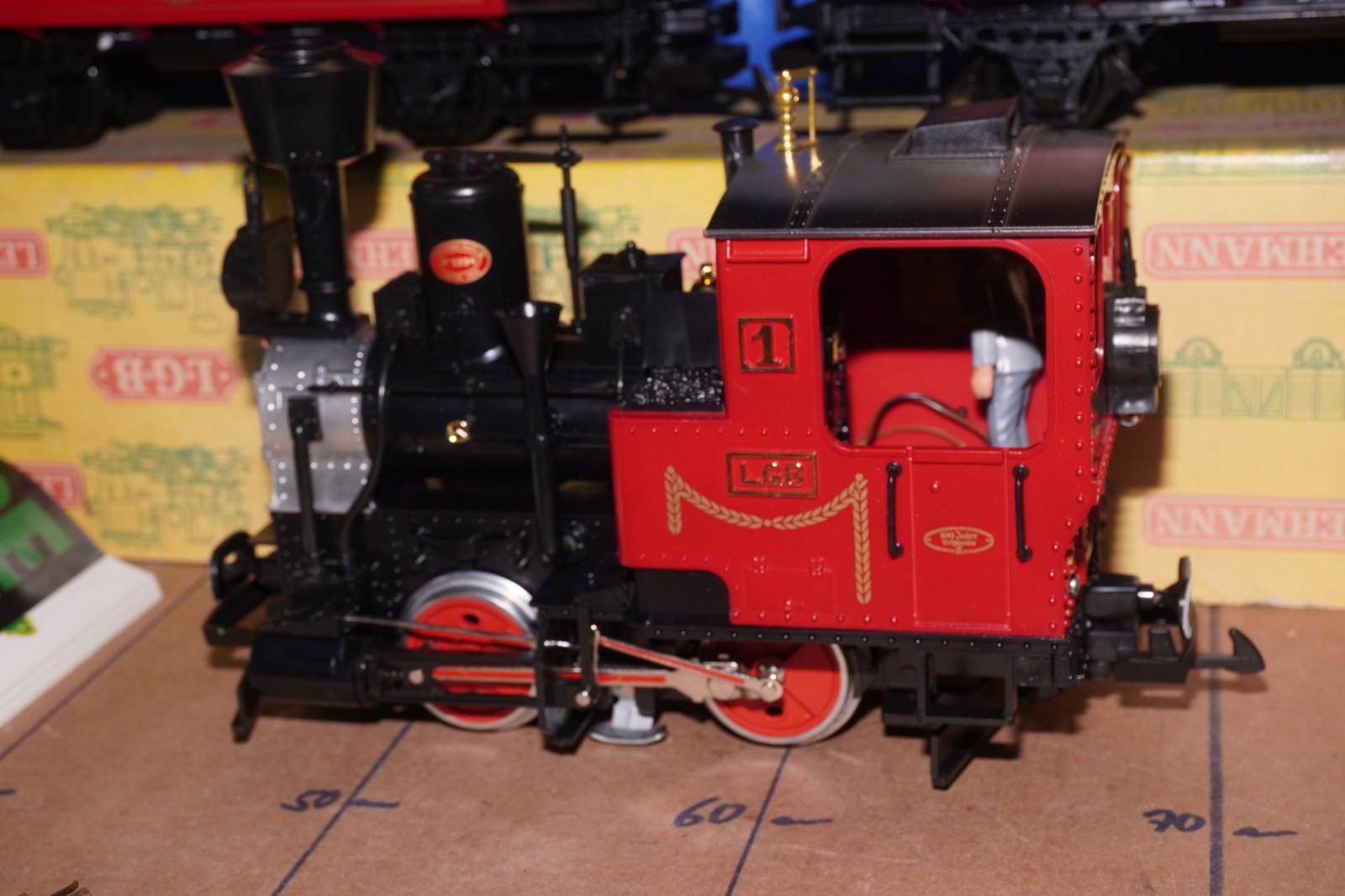 LGB G Steam Locomotive Set Stainz 1-2 Cars + Track “100 Years Lehmann” OVP