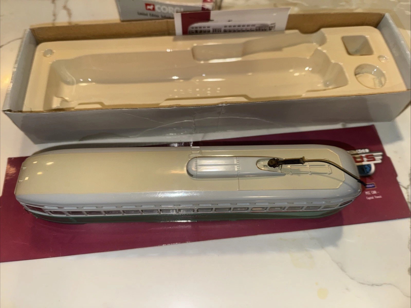 O Scale Corgi St. Louis PCC Unpowered DC Transit Cabin John/Glen Echo #1555