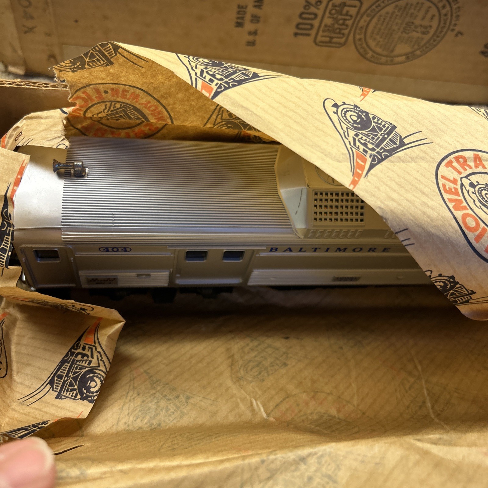 Lionel 404 Baltimore & Ohio – new, wrapped in original box-damage, see pictures
