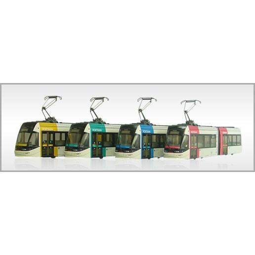 Endo HO Gauge Toyama Light Rail Tram Car TLR0600 Red NIB H0 Gauge 1/80