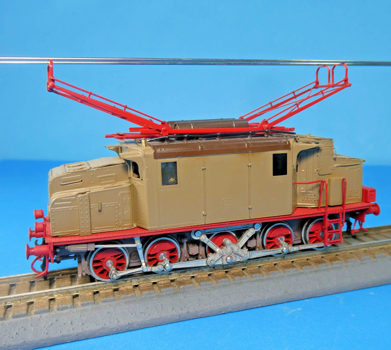 METROPOLITAN FS E554 3-PHASE (TRIFASE) ELECTRIC LOCOMOTIVE-HO 2R 1974 BRASS OB