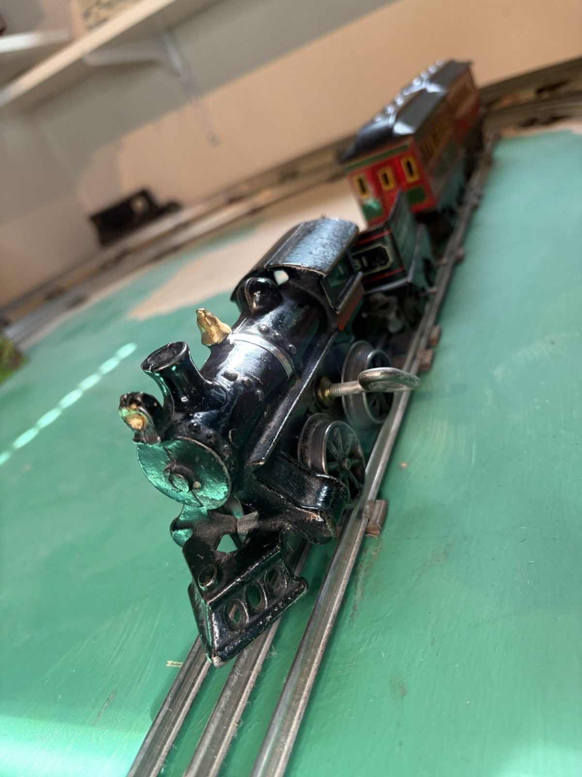 Hafner Overland Flyer Prewar O Gauge Cast Iron Windup Locomotive