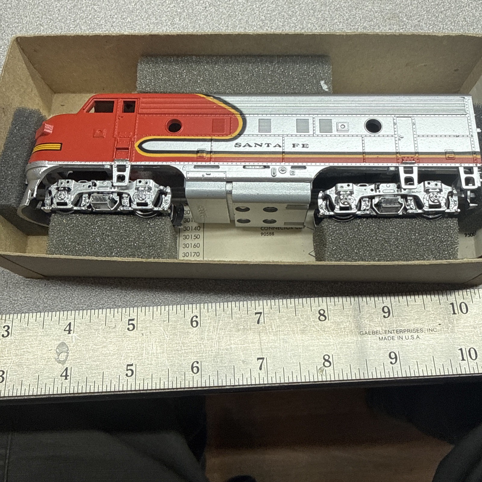 Athearn HO Santa Fe F7A Dummy Blue Box Warbonnet Assembled w/Box Vintage