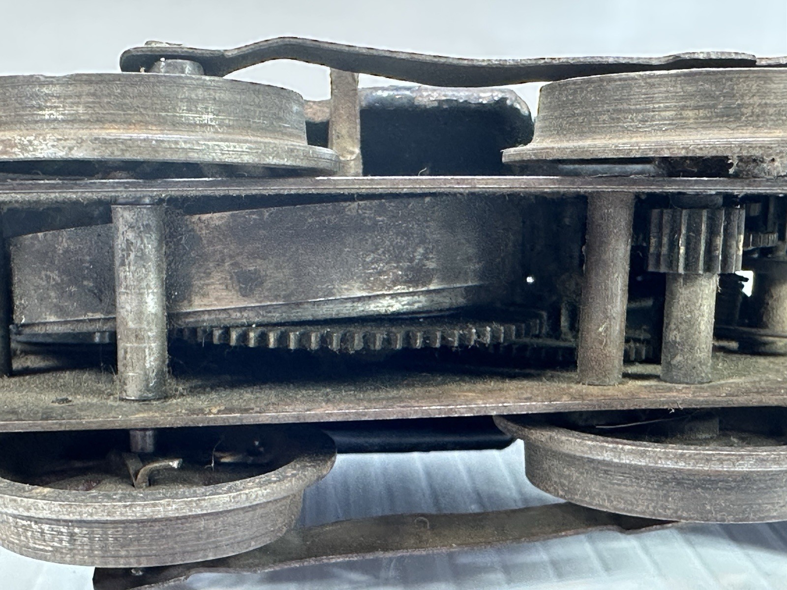Antique Cast Iron Toy Windup Train Locomotive Grill Broken