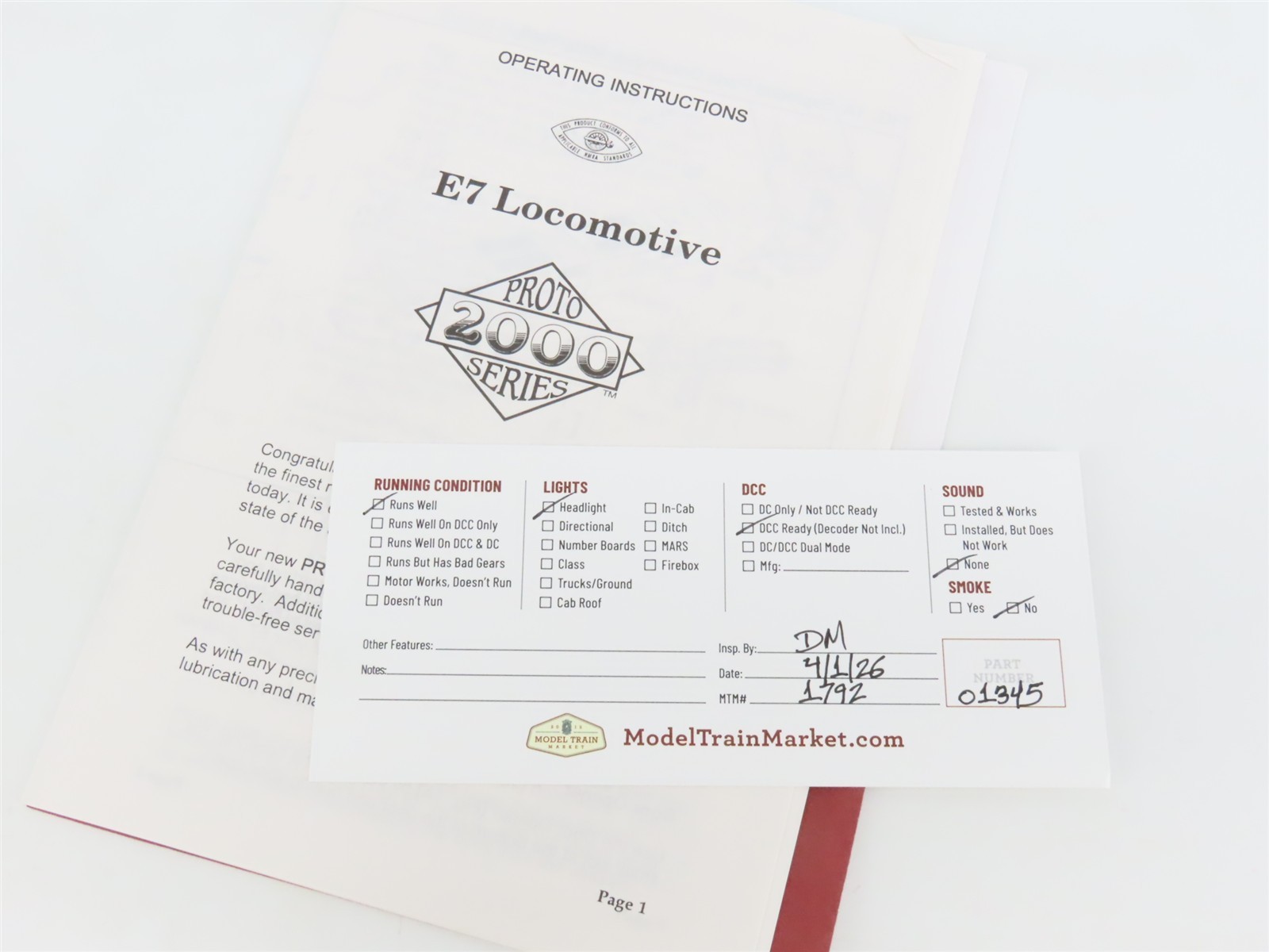HO Scale Proto 2000 21072 Undecorated EMD E7A Diesel Locomotive – DCC Ready
