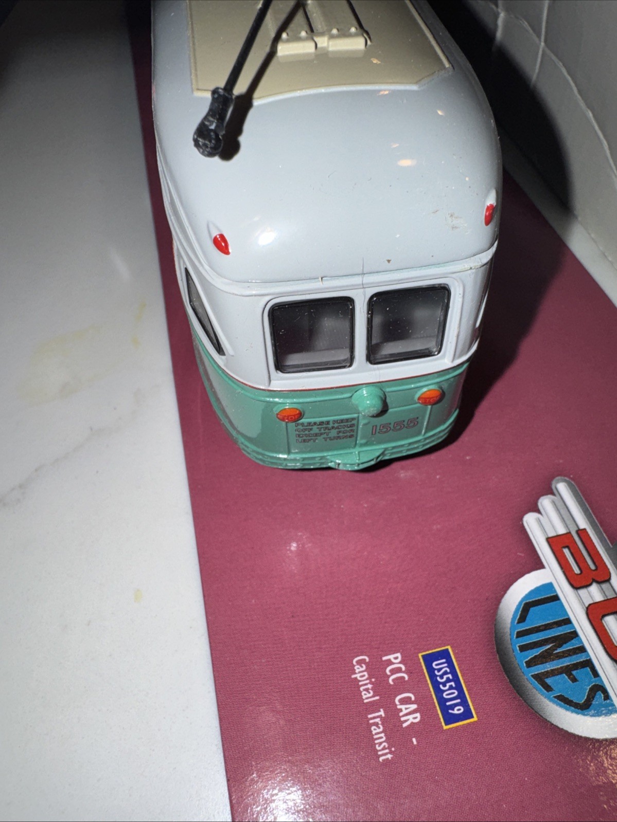 O Scale Corgi St. Louis PCC Unpowered DC Transit Cabin John/Glen Echo #1555