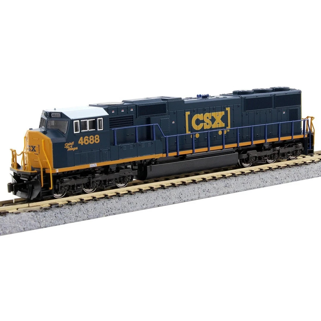 Kato N Scale 176-7616-DCC CSX SD70M Flat Radiator Locomotive 4688 with Digitrax