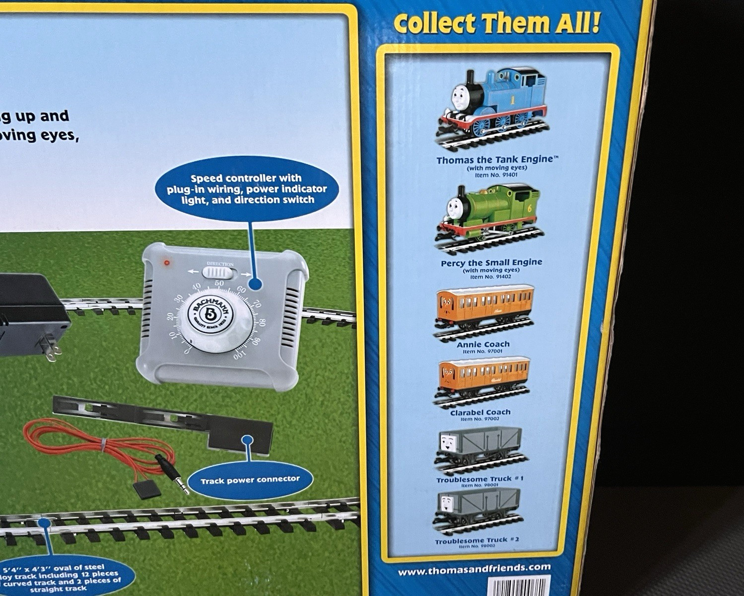 Rare Bachmann Thomas with Annie & Clarabel Deluxe Large Scale Electric Train Set