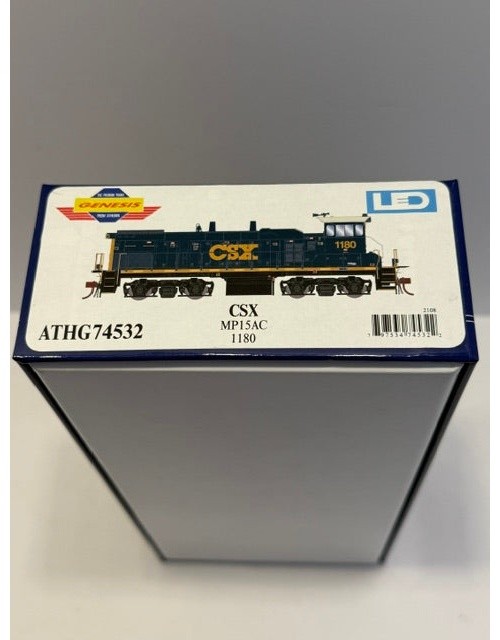 Athearn Genesis ATHG74532 HO CSX #1180 MP15AC Locomotive DCC Ready NIB