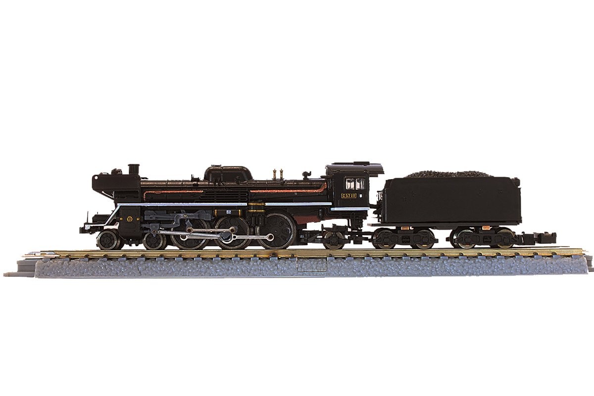 Rokuhan Z gauge T027-2 JNR C57 type steam locomotive 111 type gate differential