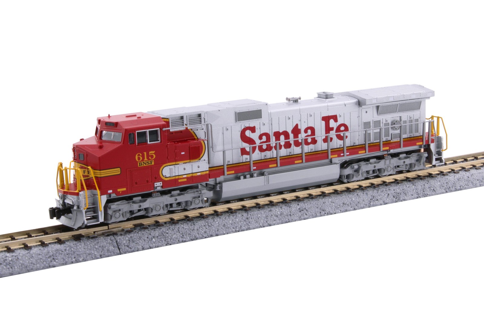 Kato 176-3515 N Scale BNSF Warbonnet GE C44-9W “Dash-9” Diesel Locomotive 615