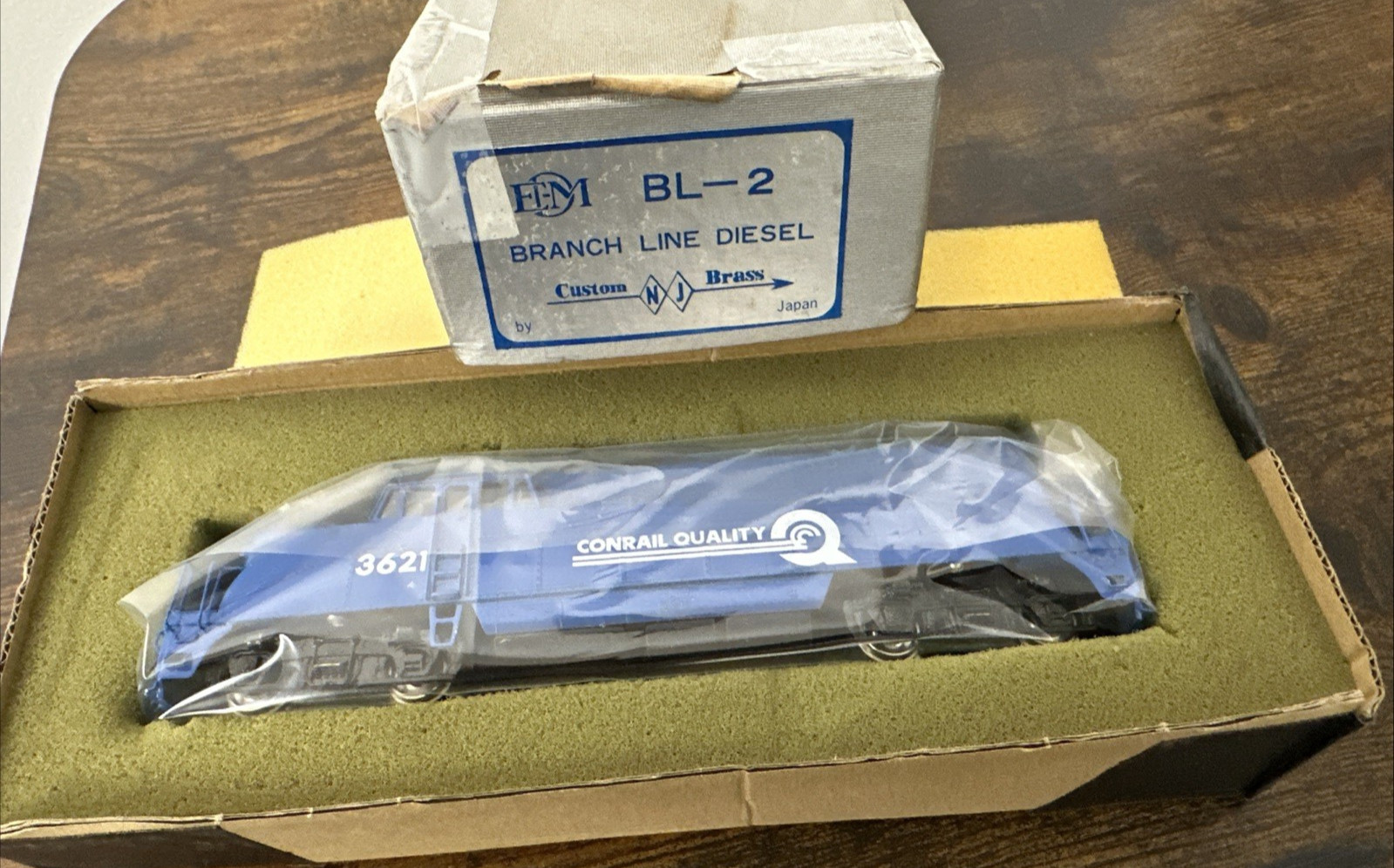 NJ Custom Brass EMD BL-2 Branch Line Diesel – Conrail #3621 Painted Does Not Run