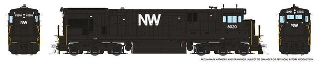 Rapido ~ HO Scale ~ Norfolk & Western ~ C30-7 #8068 ~ DC Version ~ 042024