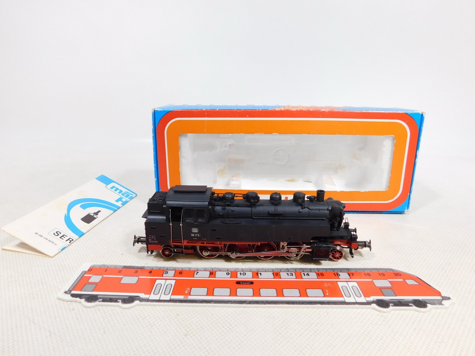 Märklin H0 AC 3096 Tender Steam Locomotive 86 173 DB Federal Telex Box #EF896-1