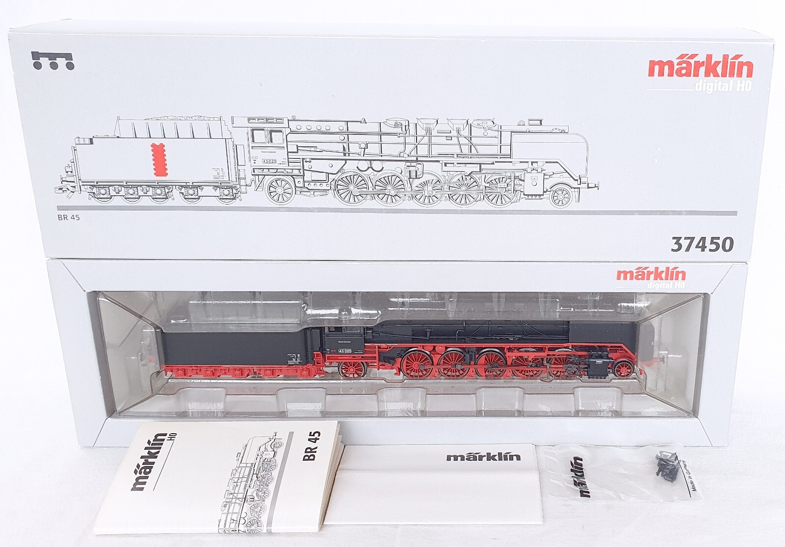 Marklin DIGITAL AC HO Deutsche Bundesbahn DB BR-45 STEAM LOCOMOTIVE + SMOKE MIB!