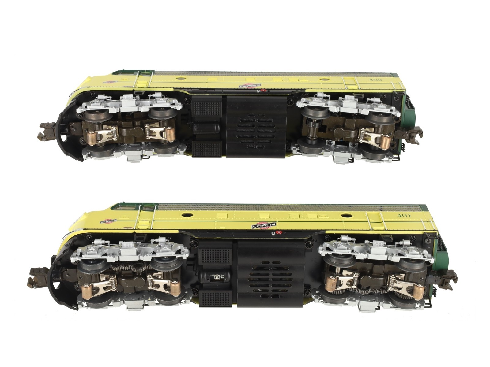 Lionel 6-38754 O C&NW Legacy F-7 AA Diesel Locomotive Set #401/#403 LN/Box