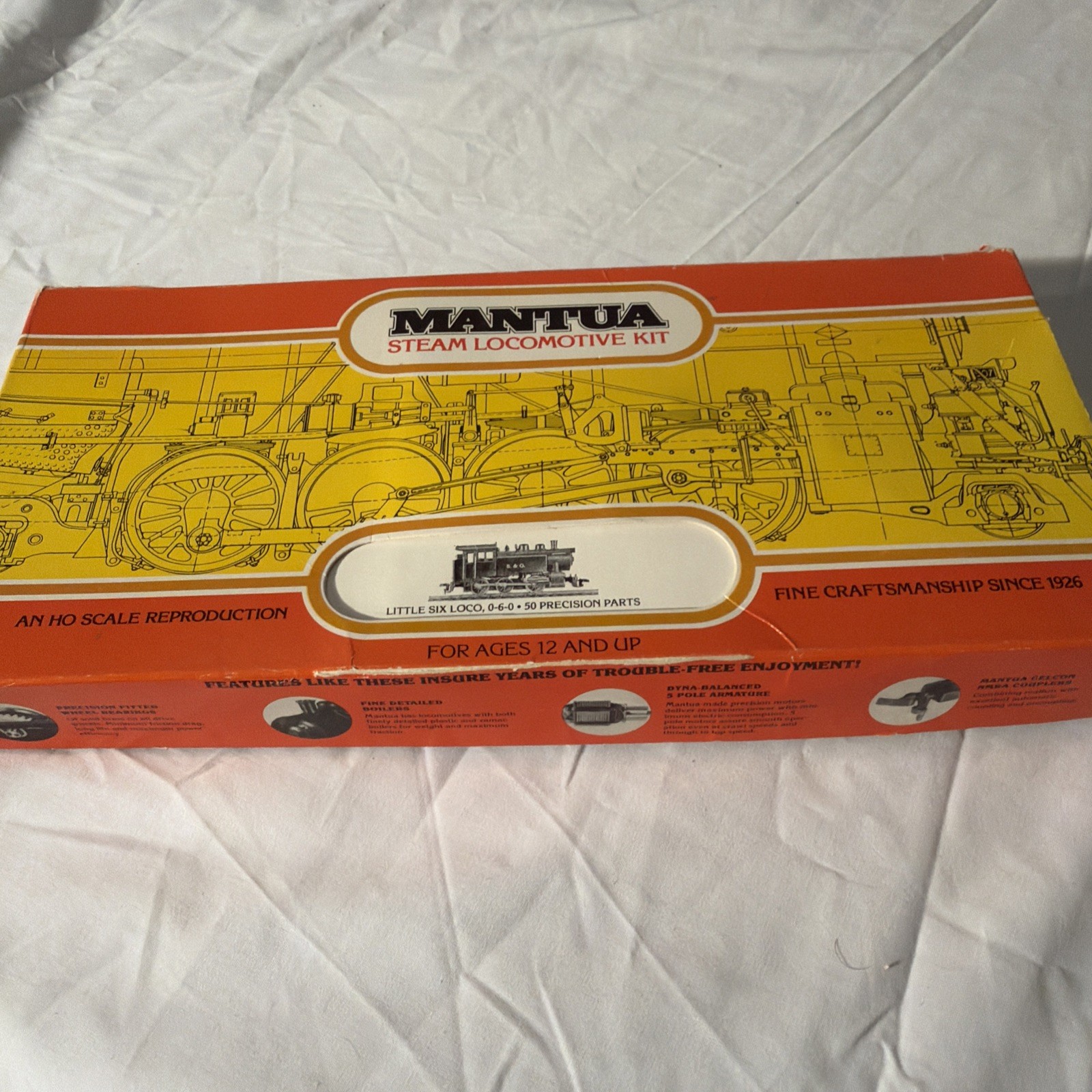 Mantua Steam locomotive kit 0-6-0 Little Six HO Scale. Never assembled.