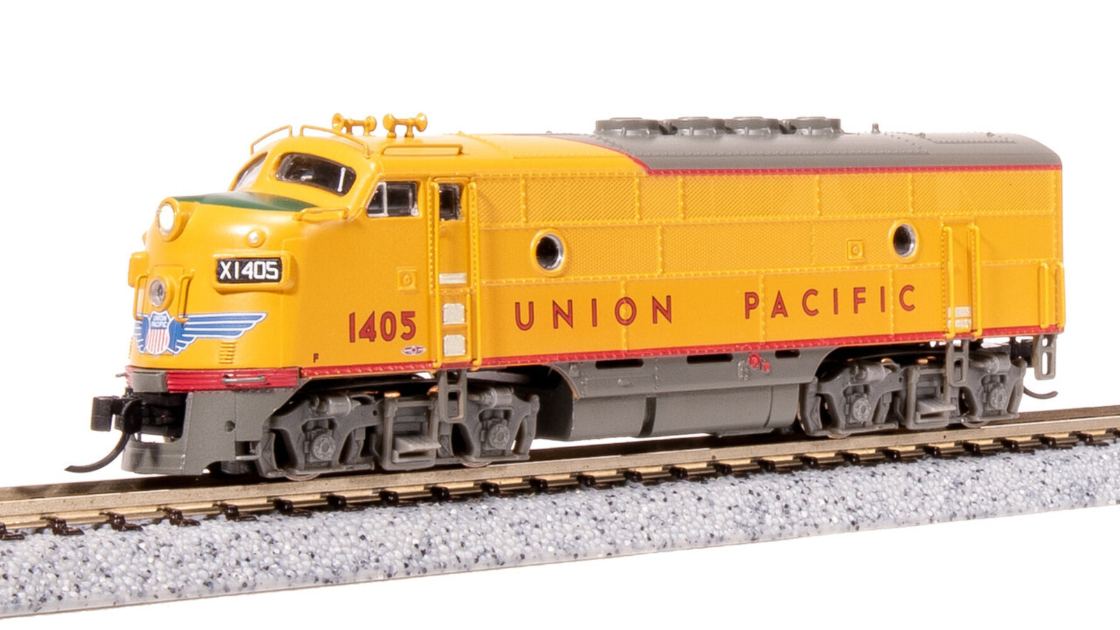 Broadway Limited 7740 N Scale UP EMD F3A Yellow Gray Diesel Locomotive #1409