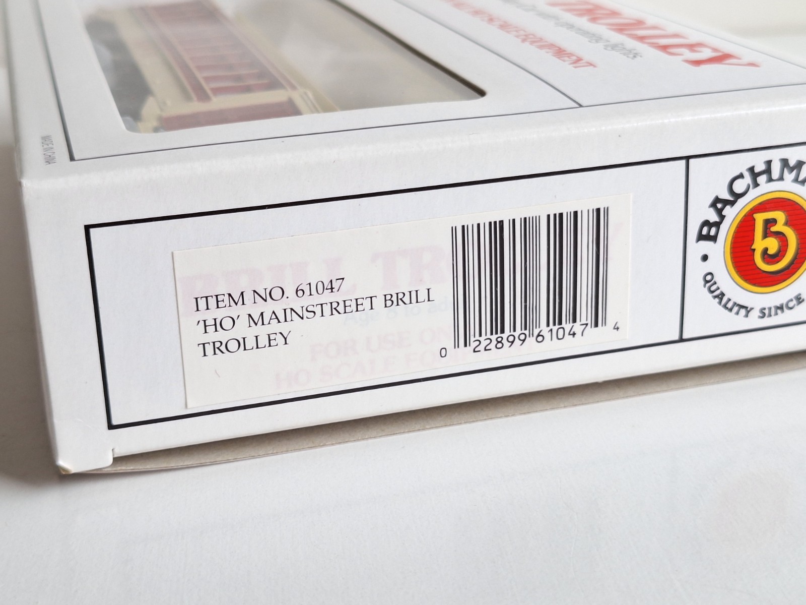 Bachmann 61047 Brill Trolley. New Old Stock. Mint Cond. 2 Rail DC.Boxed.HO Scale