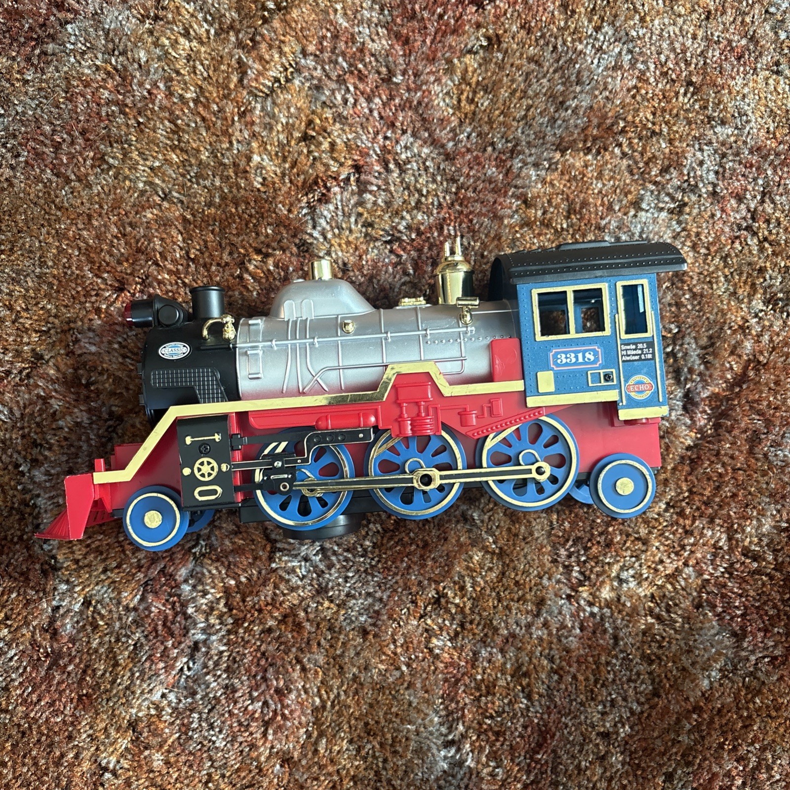 Vintage Echo Classic No. 3318 Battery Operated Steam Locomotive Train Engine
