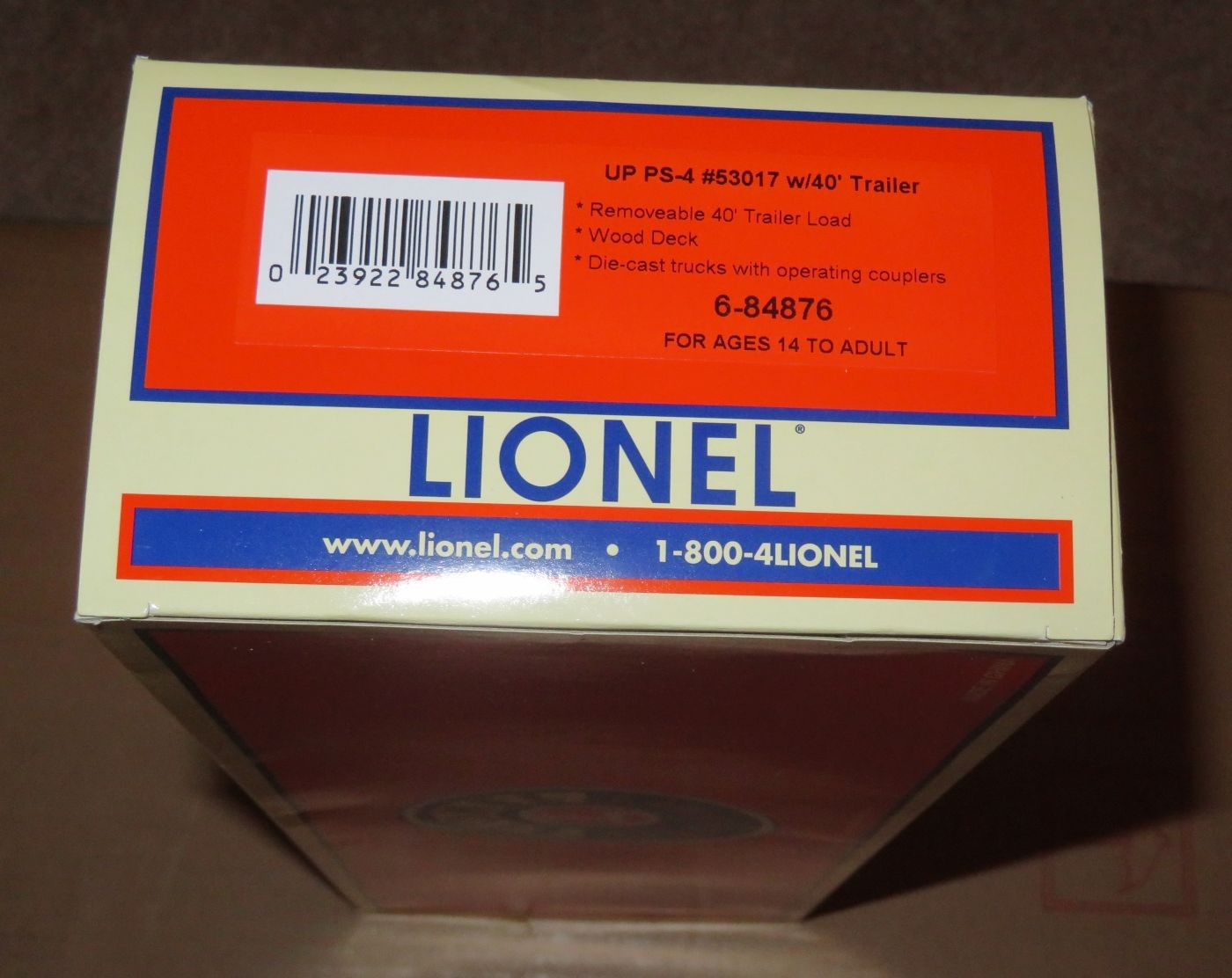 LIONEL 84876 Union Pacific PS-4 #53017 w/ 40′ Trailer – NEW – NR