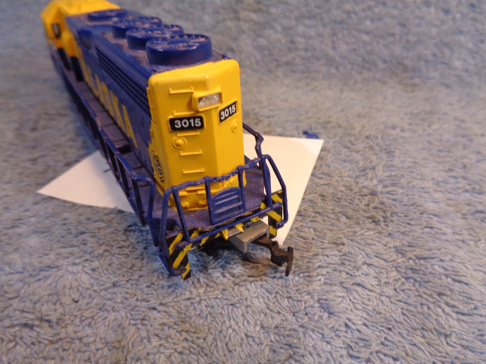 Vtg ALASKA RR ARR BACHMANN HO Model Train # 3015 Locomotive Lot Blue & Yellow