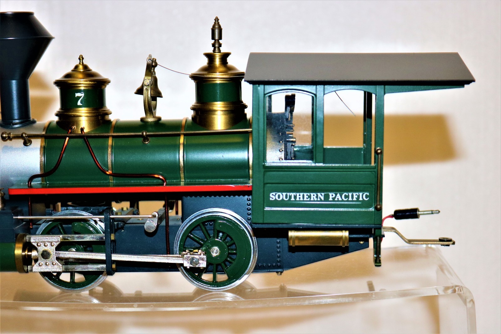 @@@ MINTISH RARE G scale Brass DELTON Southern Pacific GREEN SP 0-4-0 #7 Ser#114