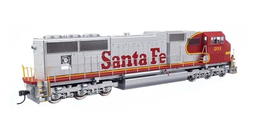 Walthers Mainline HO Scale EMD SD75M Locomotive Santa Fe #203 DCC Ready