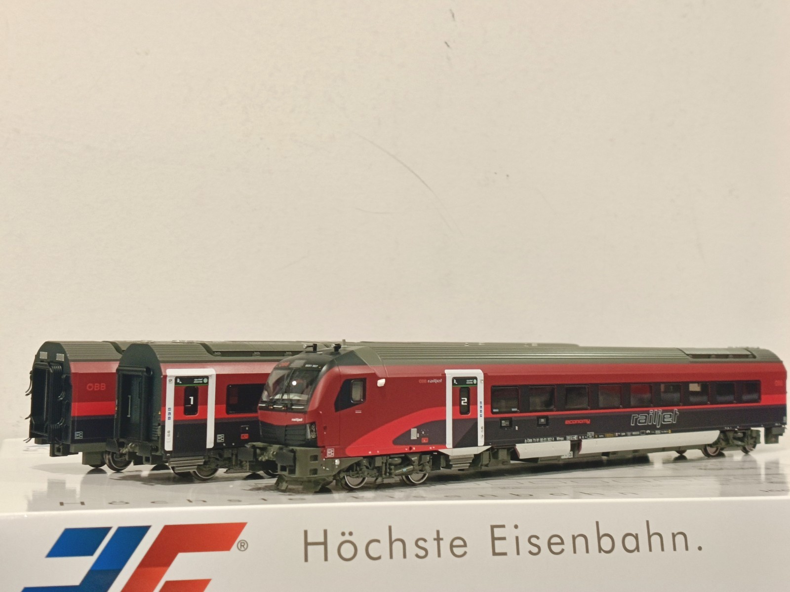 Jaegerndorfer Art. 72302 Obb Set Coaches Railjet Dani W Cab Control Cars Sound