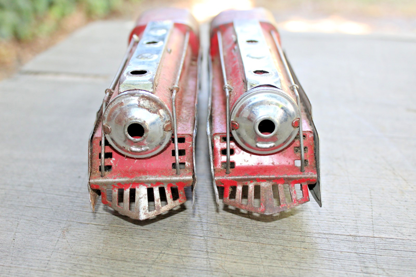 2 Hafner Prewar O Gauge Windup 1010 Red Steam Locomotive Type III b2