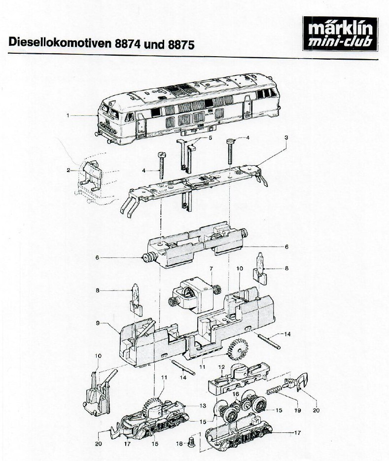 Z Marklin 8874 DB BR Class 216 Diesel Locomotive (tested) #2